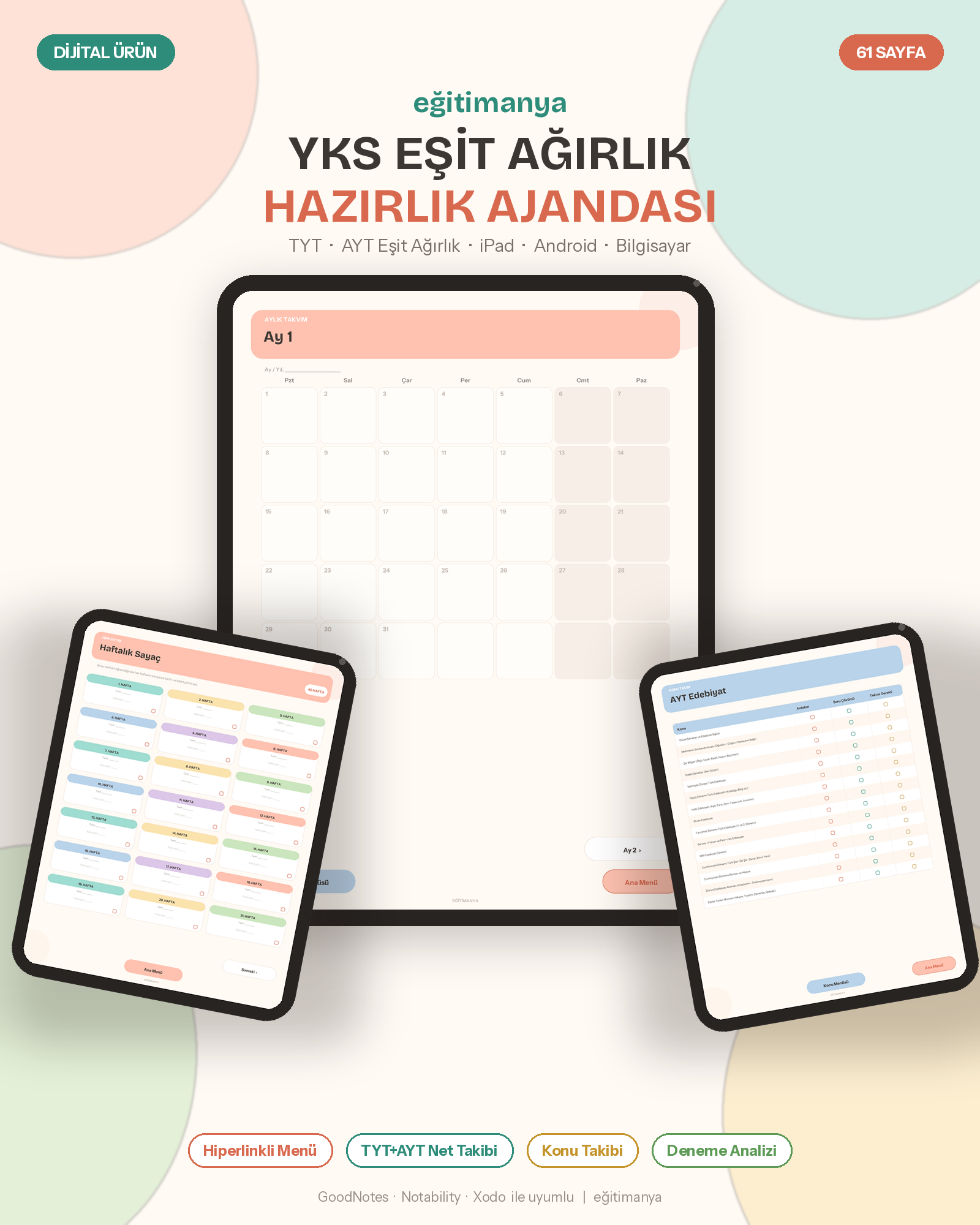 YKS Eşit Ağırlık Ajanda